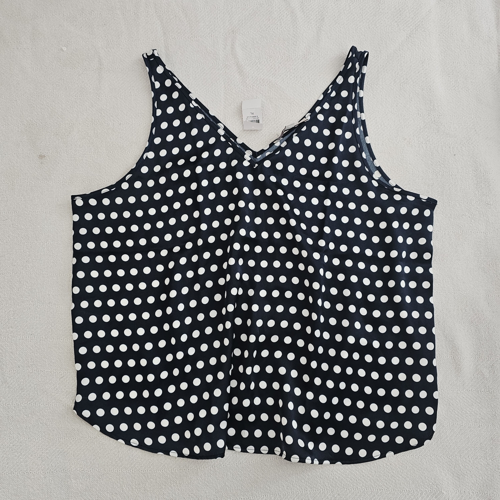 LOFT Black and White Polka Dot Camisole